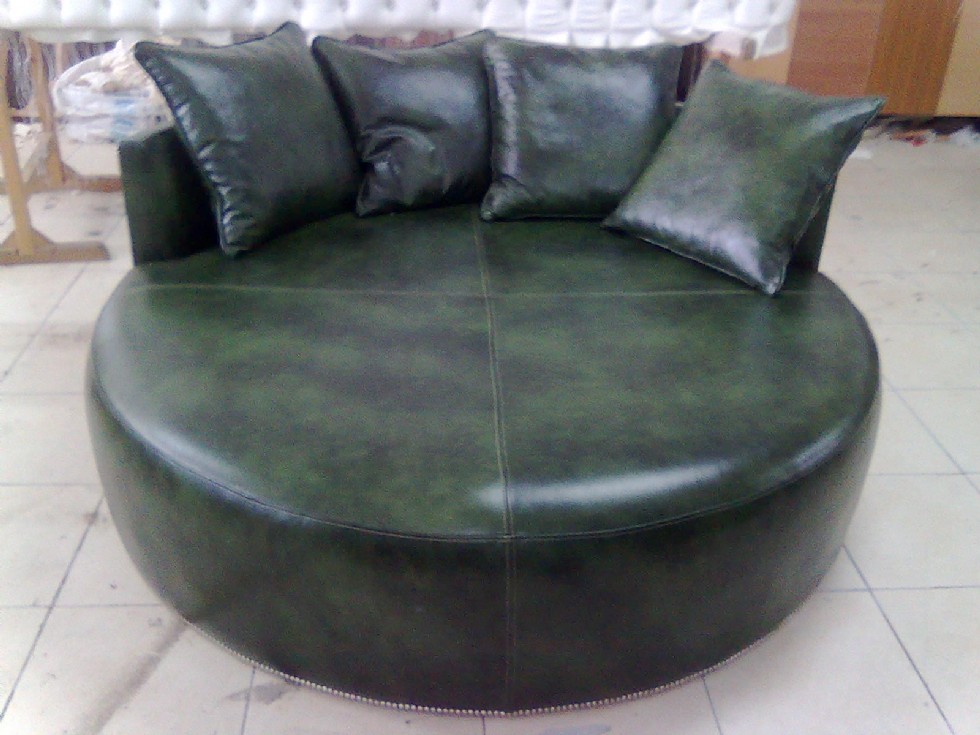 Round Sofa Cheap Exclusive Leather Or Fabric Circle Sofa Diameter140cm