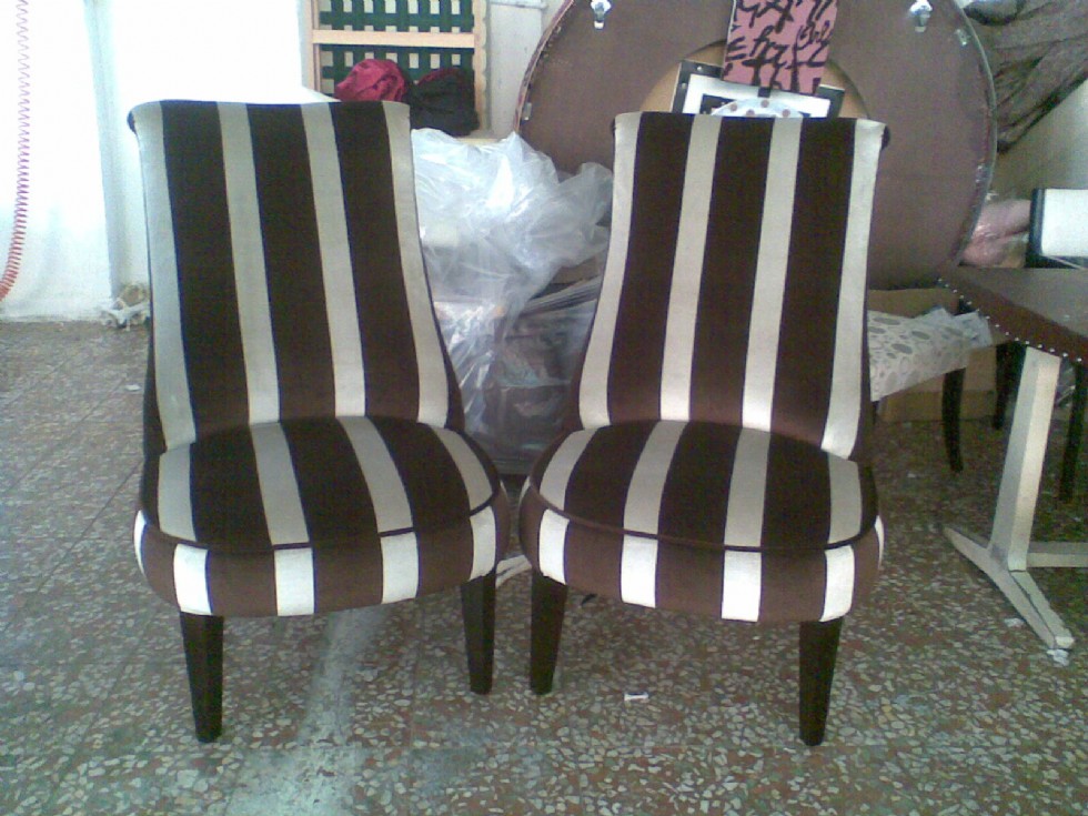 White Brown Armless Chair Luxury Cheap Handmade Chair