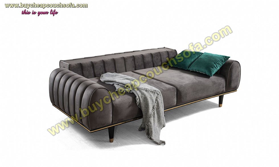 Kodu: 12403 - Grey Green Velvet Sofa Set Cheap Luxury Living Room Sofa Set