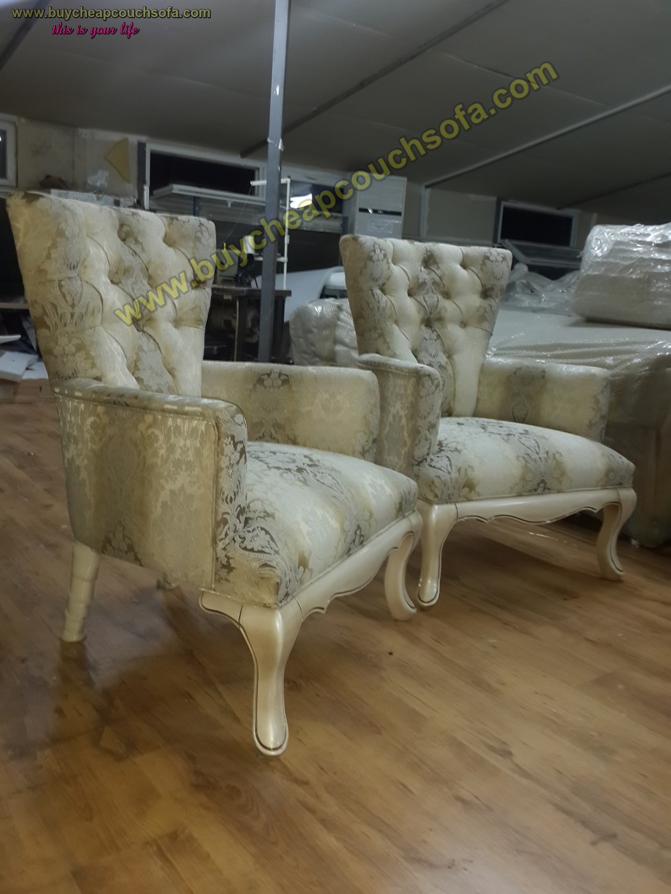 Kodu: 10224 - Luxury Wooden Armchair Carved Accent Chair