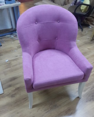 Purple Velvet Armchairs Tufted Modern Luxury Armchairs