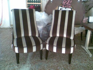 White Brown Armless Chair Luxury Cheap Handmade Chair