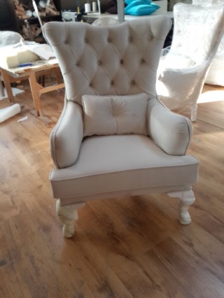 White Velvet Armchair Tufted Luxury Best Design Accent Arm Chair