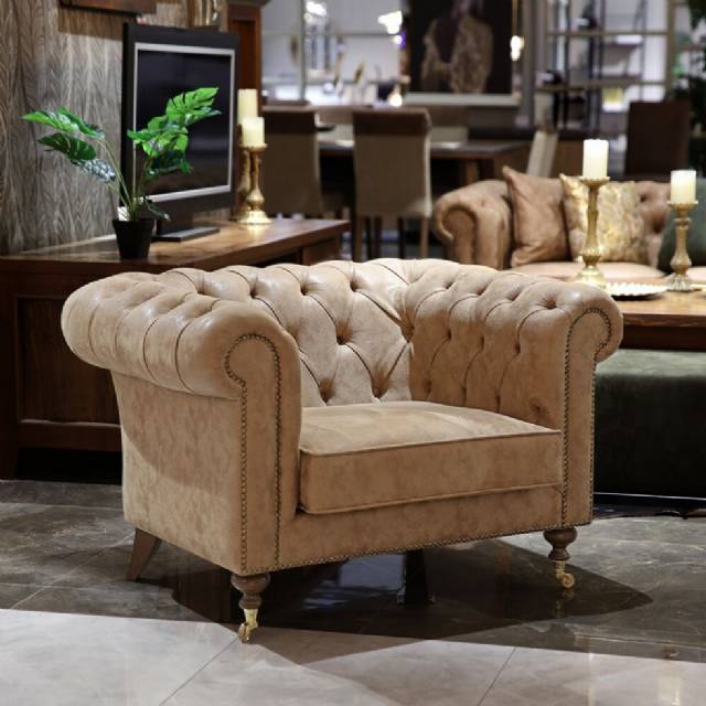 Accent Armchair Fabric Leather Color Options Exclusive