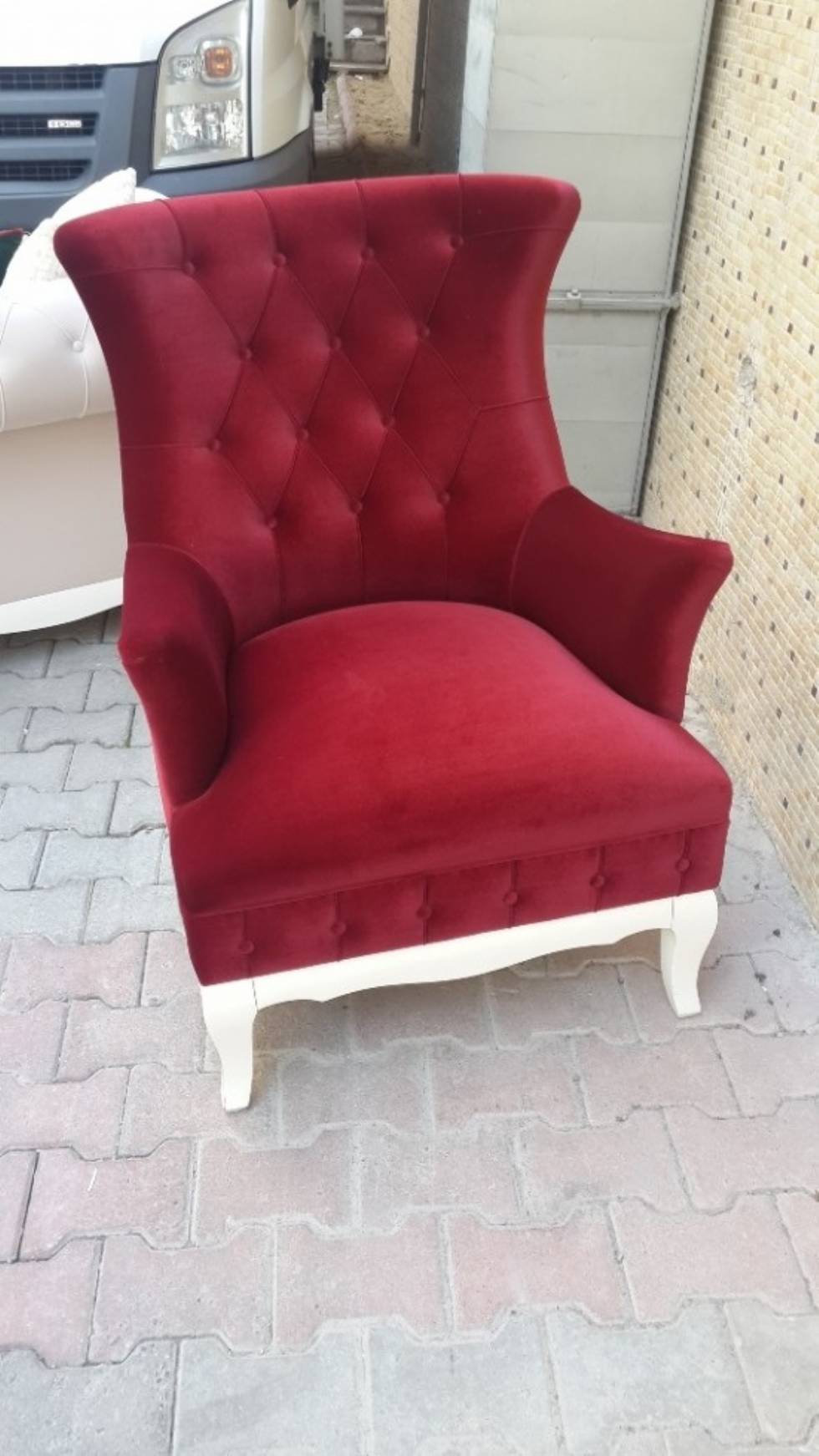 Big Armchair Fabric Leather Color Options Exclusive