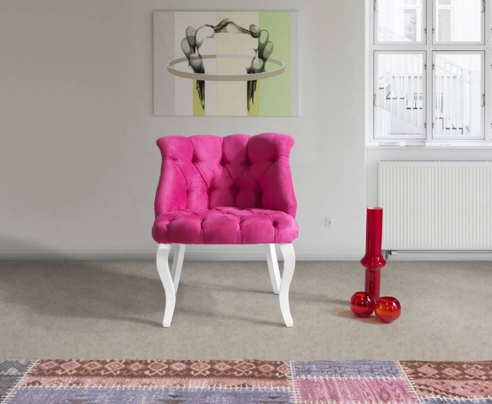 Chesterfield Armchair Fabric Leather Color Options Exclusive