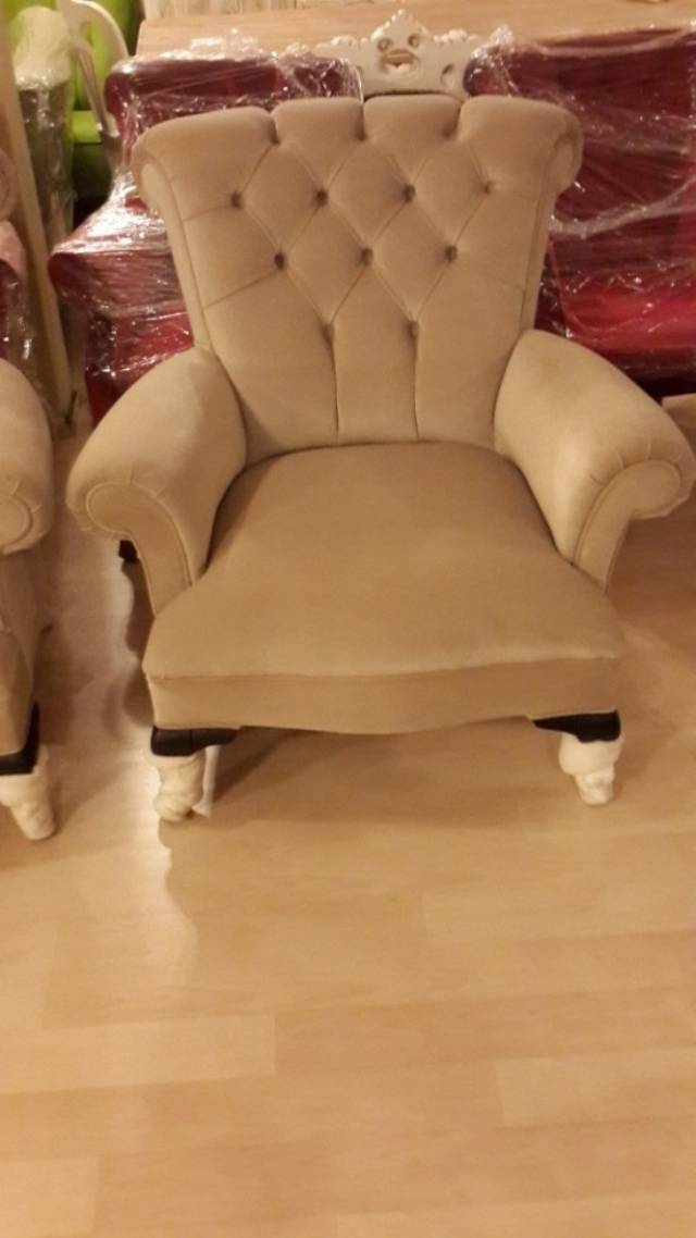 Deep Armchair Fabric Leather Color Options Exclusive