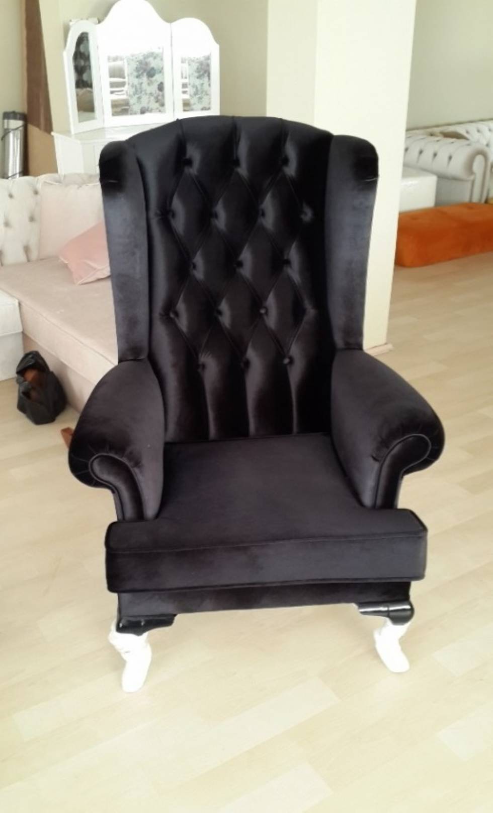 Mid Century Leather Armchair Fabric Leather Color Options Exclusive