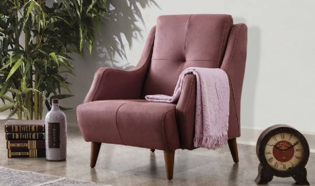 Rustic Armchair Fabric Leather Color Options Exclusive