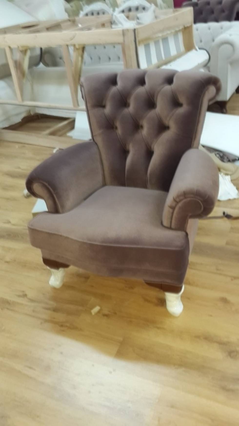 Slipcovered Armchair Fabric Leather Color Options Exclusive