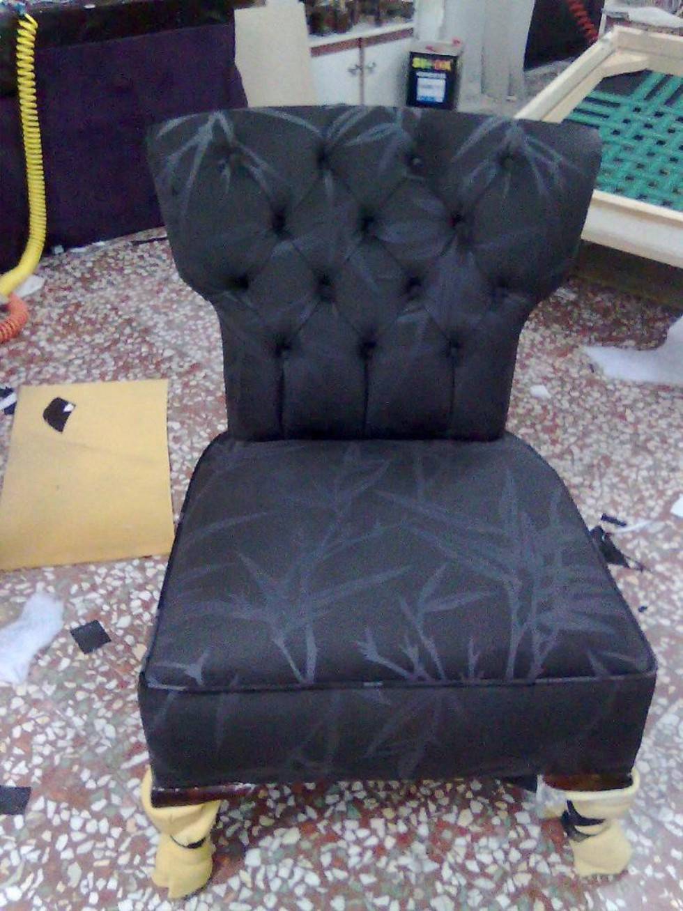 Tufted Armchair Fabric Leather Color Options Exclusive