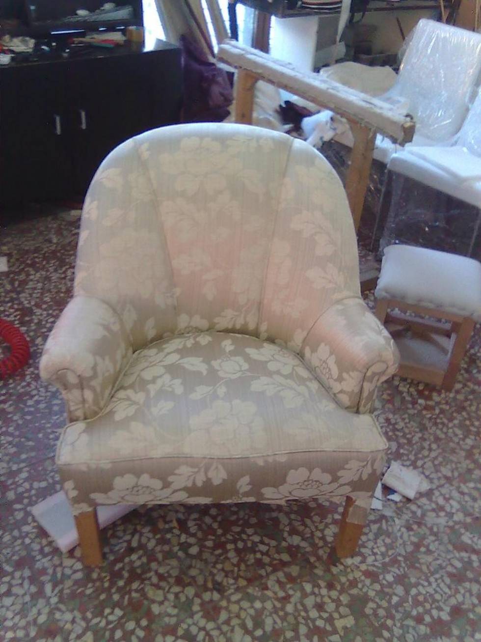 Vintage Armchair Fabric Leather Color Options Exclusive