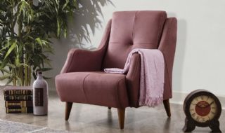 Rustic Armchair Fabric Leather Color Options Exclusive
